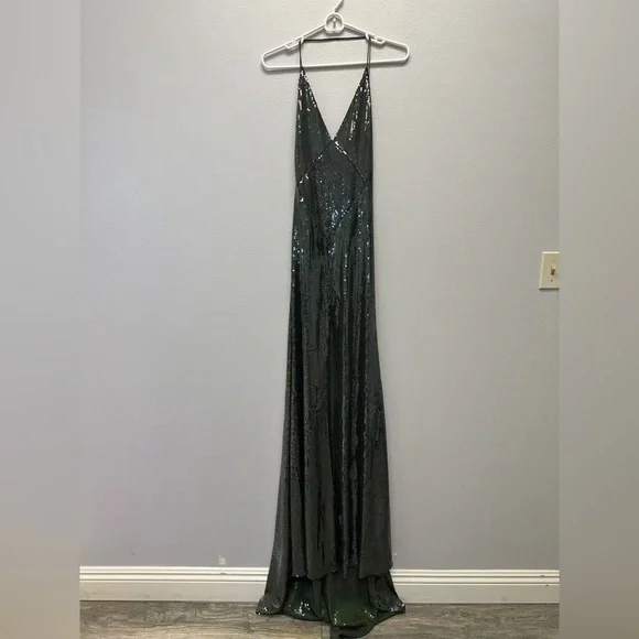 navy blue dress for baby girl Short Olive Green Cocktail Dress with Strappy Back– PromGirl main image 1